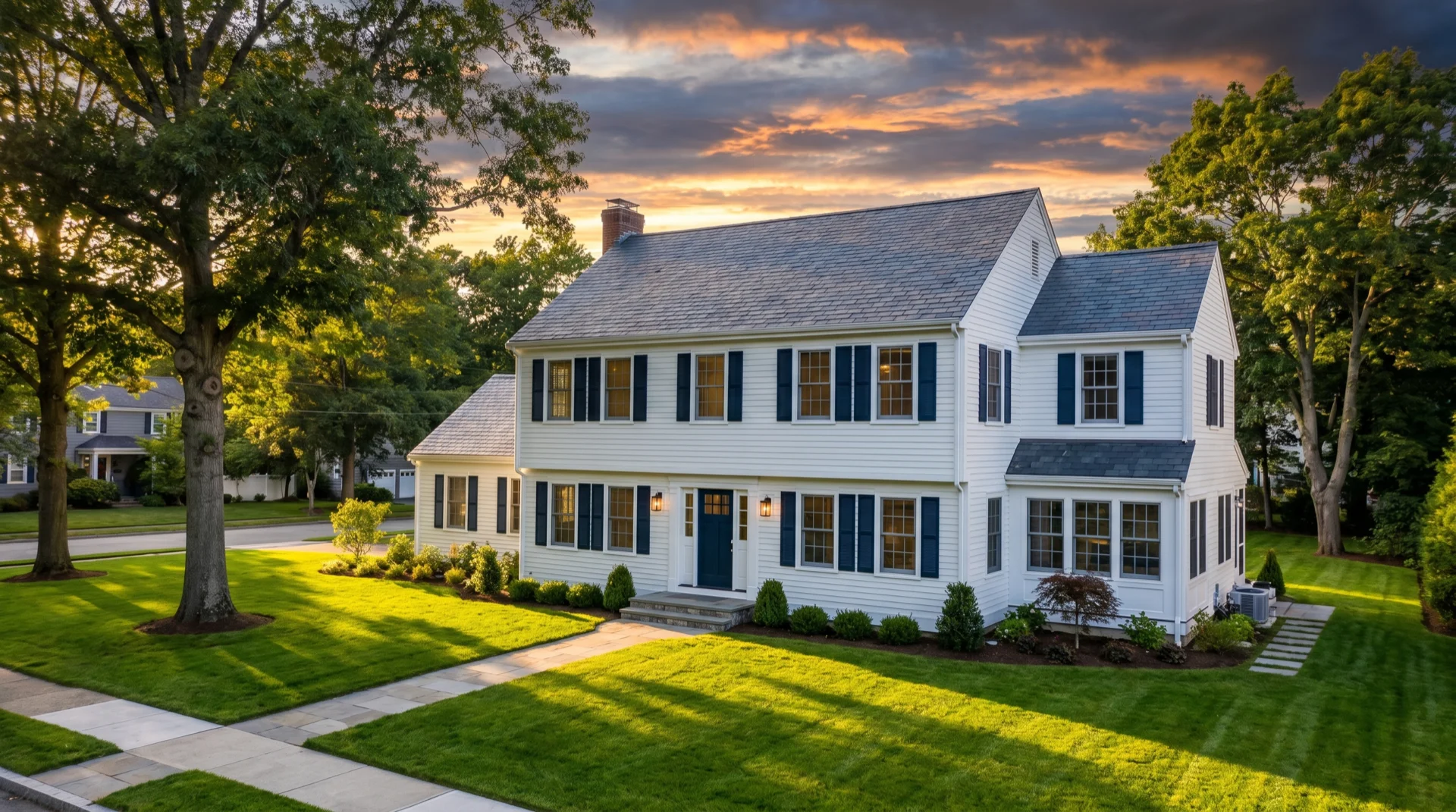 Exterior remodeling and trim work on a coastal New England home