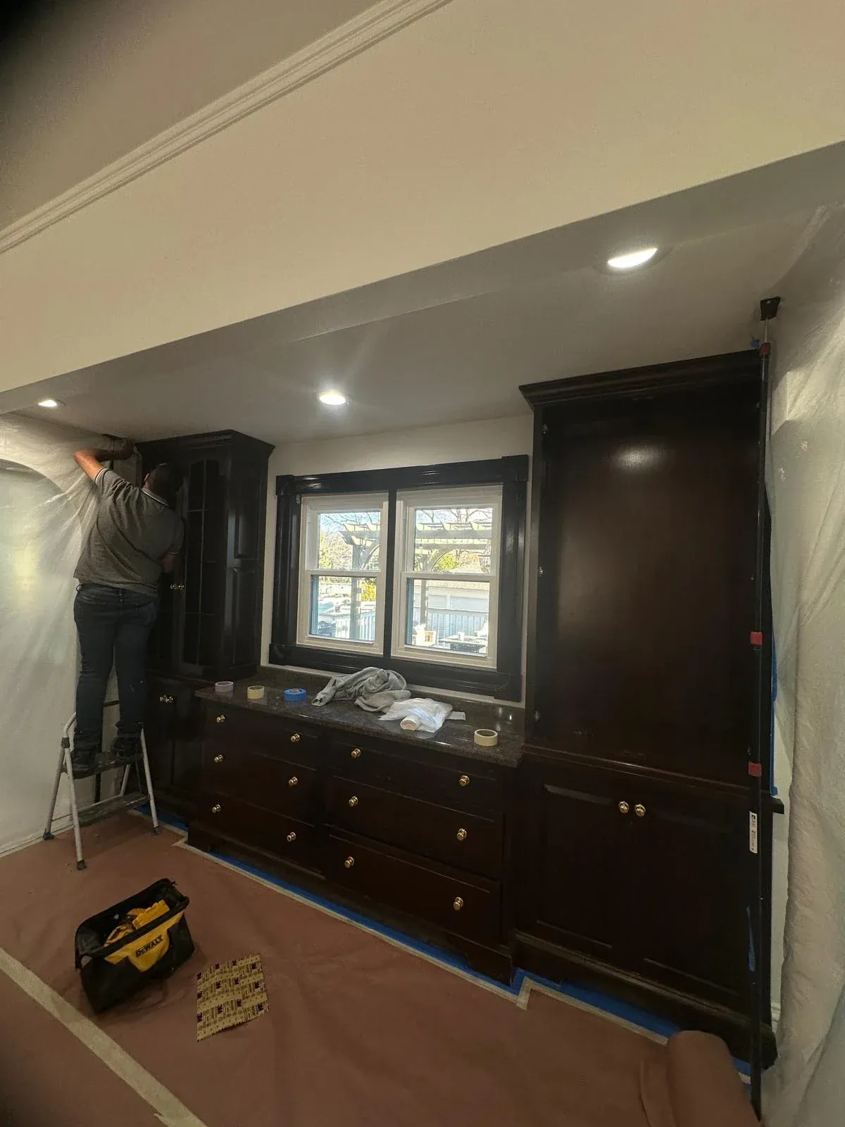 Cabinets after painting — Main St, Lynnfield MA