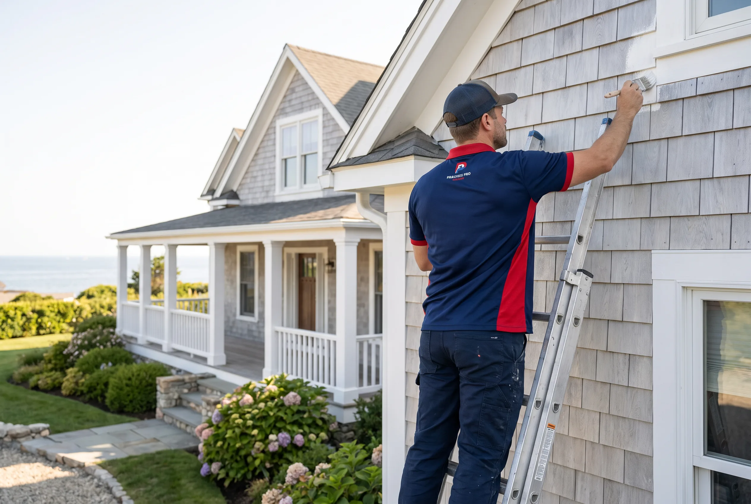 Exterior painting in Beverly, MA - Premium Pro Contractors painting home siding